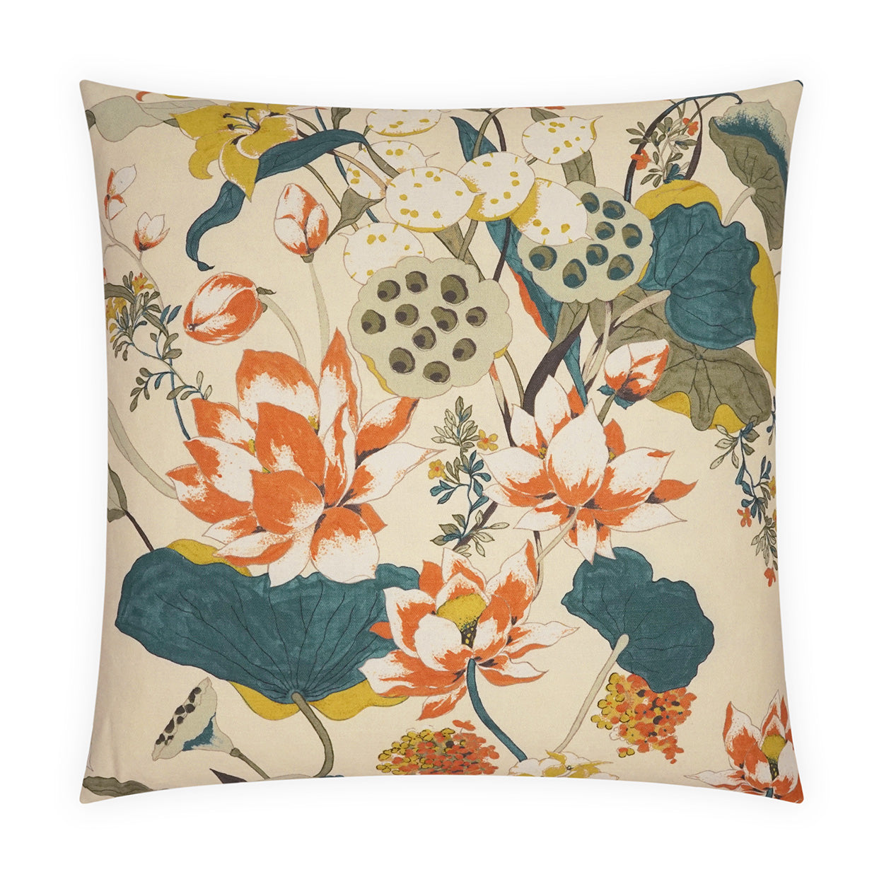 D.V. KAP HOME   24" x 24" Arabella Pillow Floral    - 4202-2424
