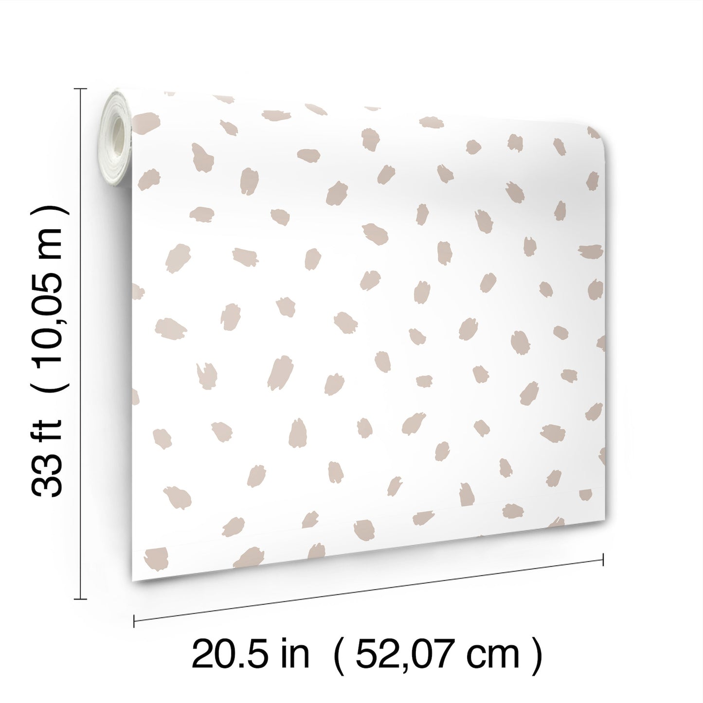 York Wallcoverings Advantage Animal Spots Taupe Polka Dot Wallpaper Graphics Modern Taupe  Wallpaper - 4203-27543