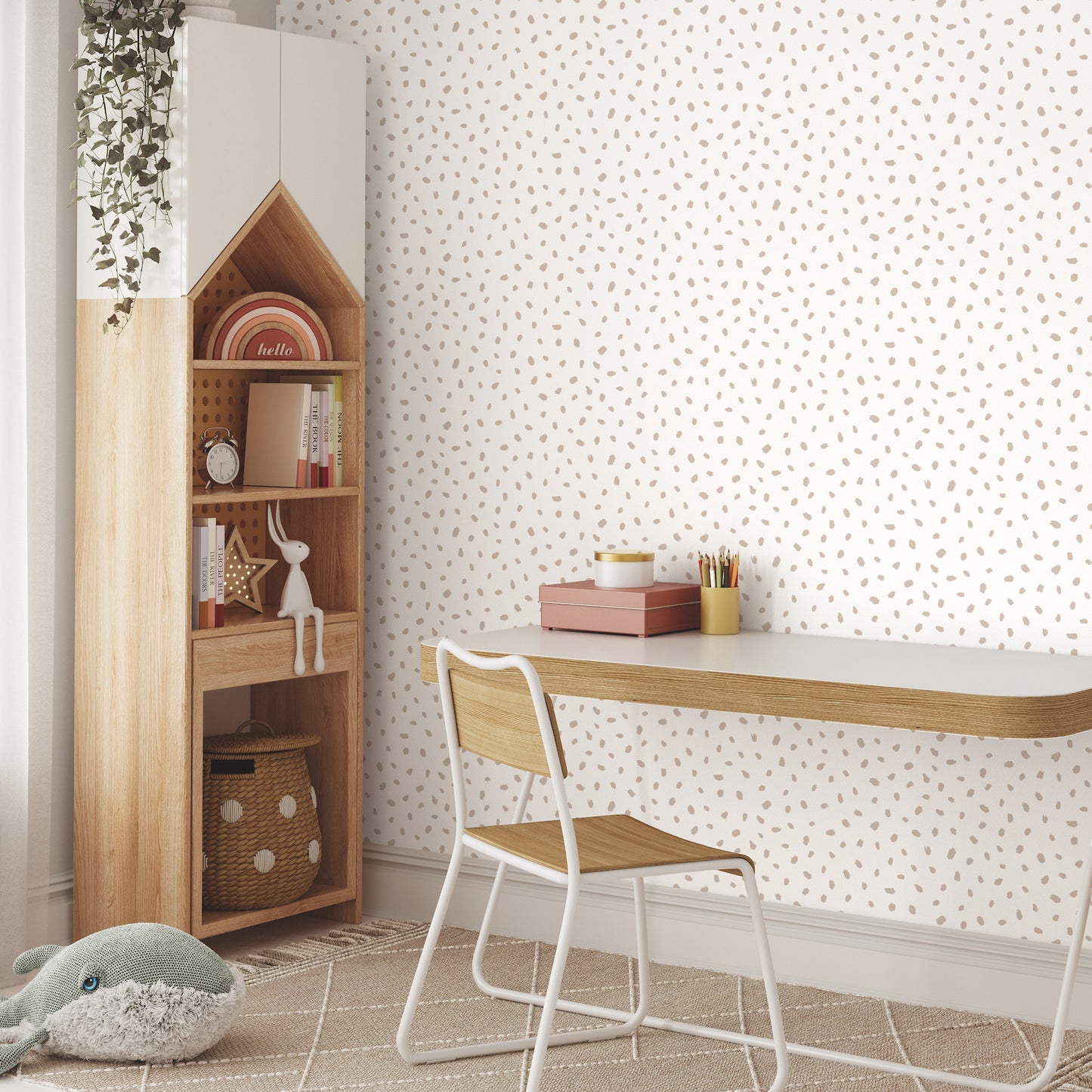 York Wallcoverings Advantage Animal Spots Taupe Polka Dot Wallpaper Graphics Modern Taupe  Wallpaper - 4203-27543