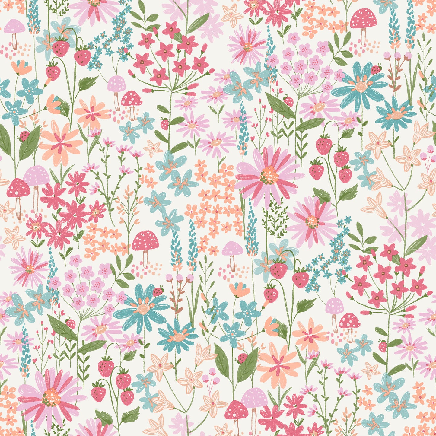 York Wallcoverings Advantage Flower Garden Pink Blossoms Wallpaper Botanical Whimsical Pink  Wallpaper - 4203-27561