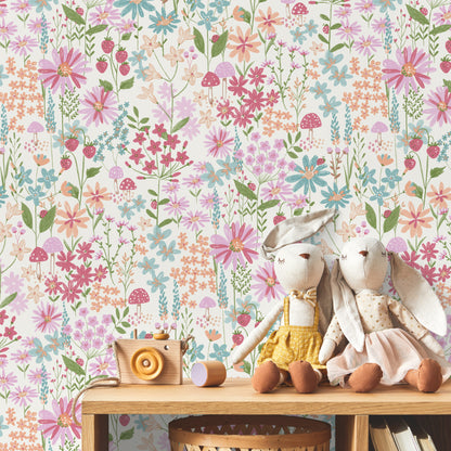 York Wallcoverings Advantage Flower Garden Pink Blossoms Wallpaper Botanical Whimsical Pink  Wallpaper - 4203-27561