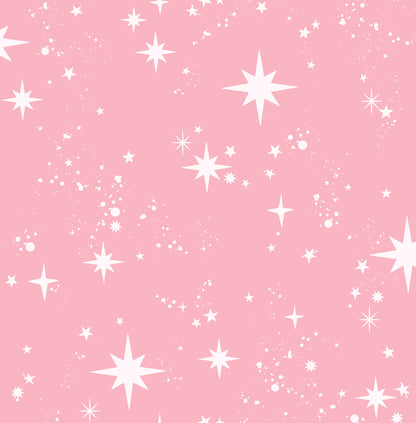 York Wallcoverings Advantage Twinkle Pink Starry Skies Wallpaper Graphics Kids Pink  Wallpaper - 4203-27566