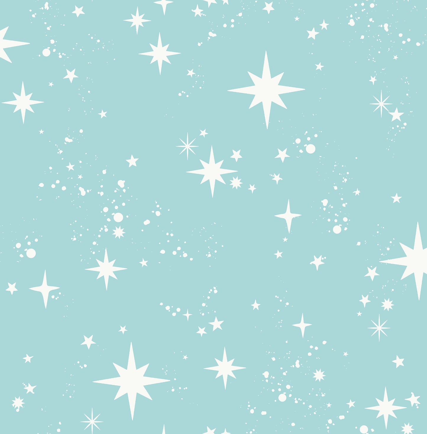 York Wallcoverings Advantage Twinkle Light Blue Starry Skies Wallpaper Graphics Kids Light Blue  Wallpaper - 4203-27567