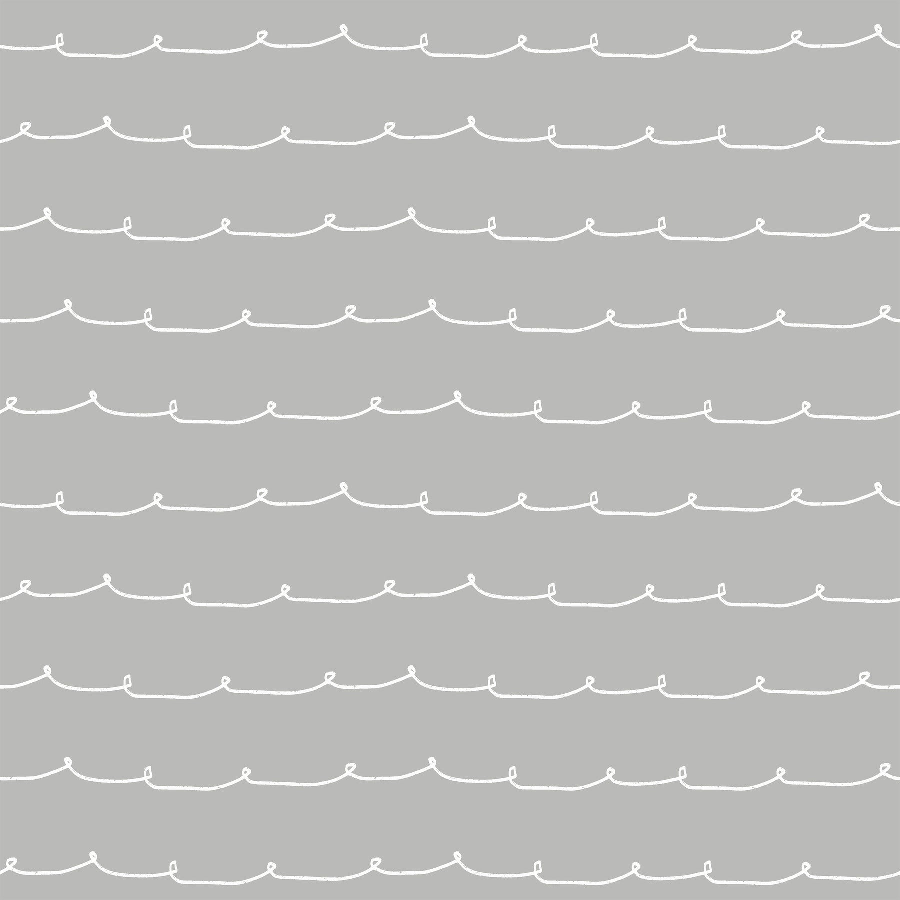 Gray background with repeating white looping stitch pattern; decorative horizontal trim design.