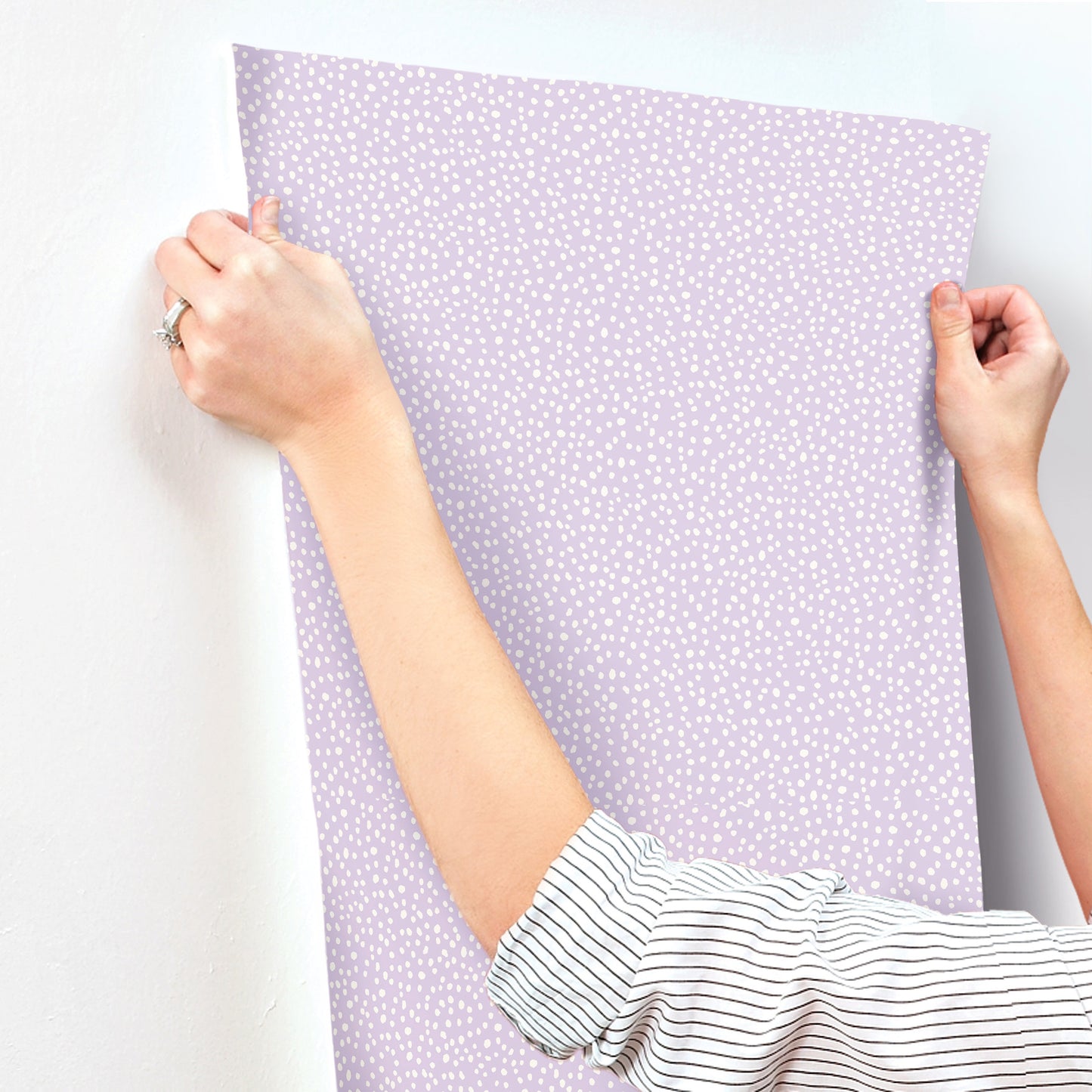 York Wallcoverings Advantage Dotty Lavender Petite Polka Dot Wallpaper Graphics Whimsical Lavender  Wallpaper - 4203-27579