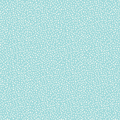 Light blue wallpaper featuring tiny white polka dots in a petite dot pattern.
