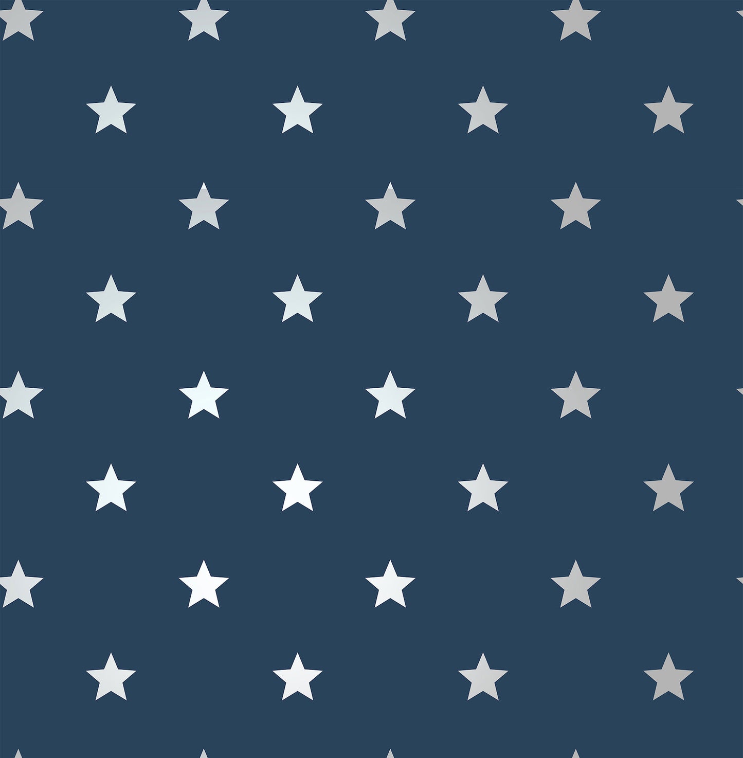 Navy blue wallpaper with an evenly spaced white five-point star pattern.