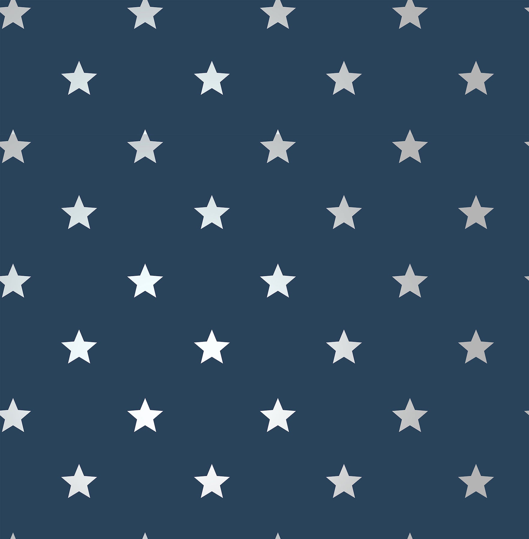 Navy blue wallpaper with an evenly spaced white five-point star pattern.