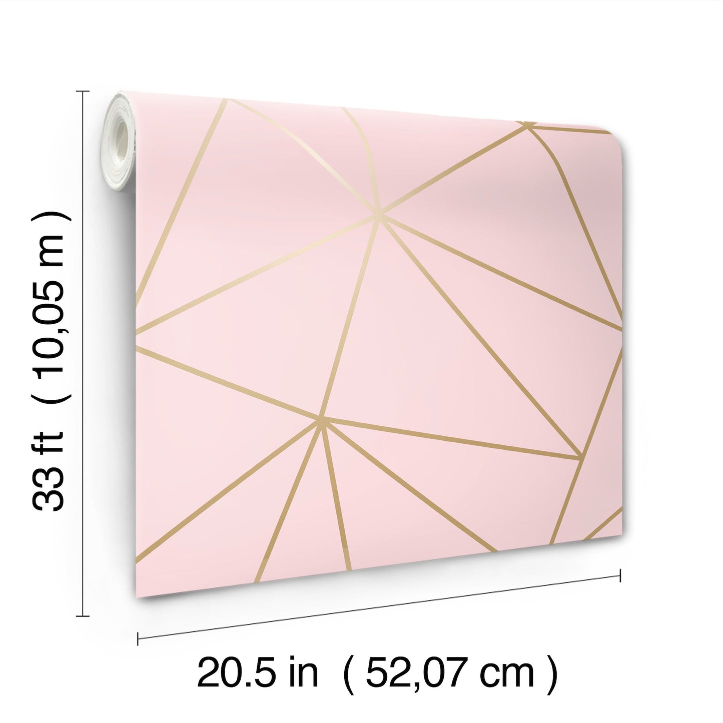 York Wallcoverings Advantage Metallic Geo Pink Triangles Wallpaper Graphics Modern Pink  Wallpaper - 4203-27585