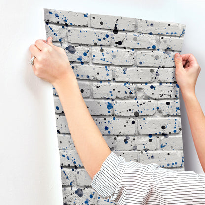 York Wallcoverings Advantage Splatter Wall Grey Abstract Wallpaper Graphics Masculine Grey  Wallpaper - 4203-27589