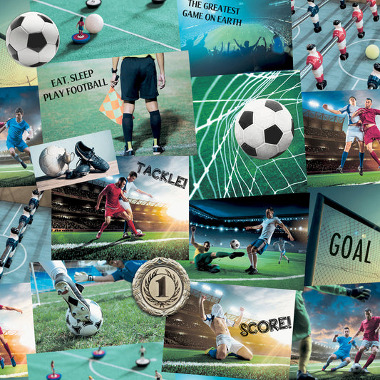 York Wallcoverings Advantage Football Fan Multicolor Soccer Wallpaper Sports Kids Multicolor  Wallpaper - 4203-27591