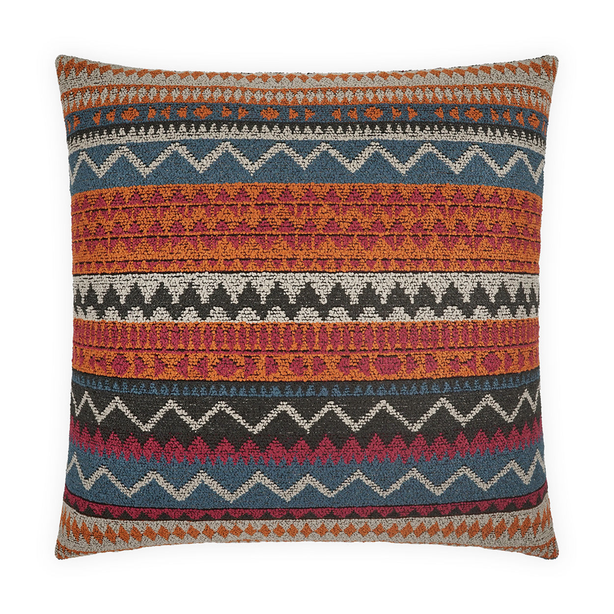 D.V. KAP HOME   24" x 24" Naya Pillow - Carnival Chevron, Global    - 4205-C-2424