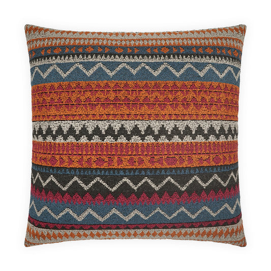D.V. KAP HOME   24" x 24" Naya Pillow - Carnival Chevron, Global    - 4205-C-2424