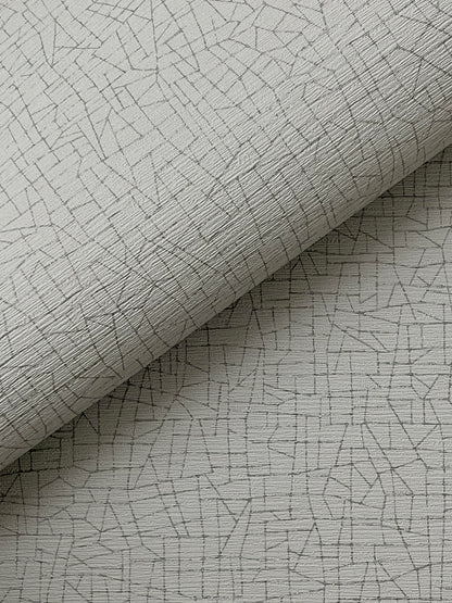 York Wallcoverings Warner Cary Grey Petite Maze Wallpaper Graphics Transitional Grey  Wallpaper - 4207-5412
