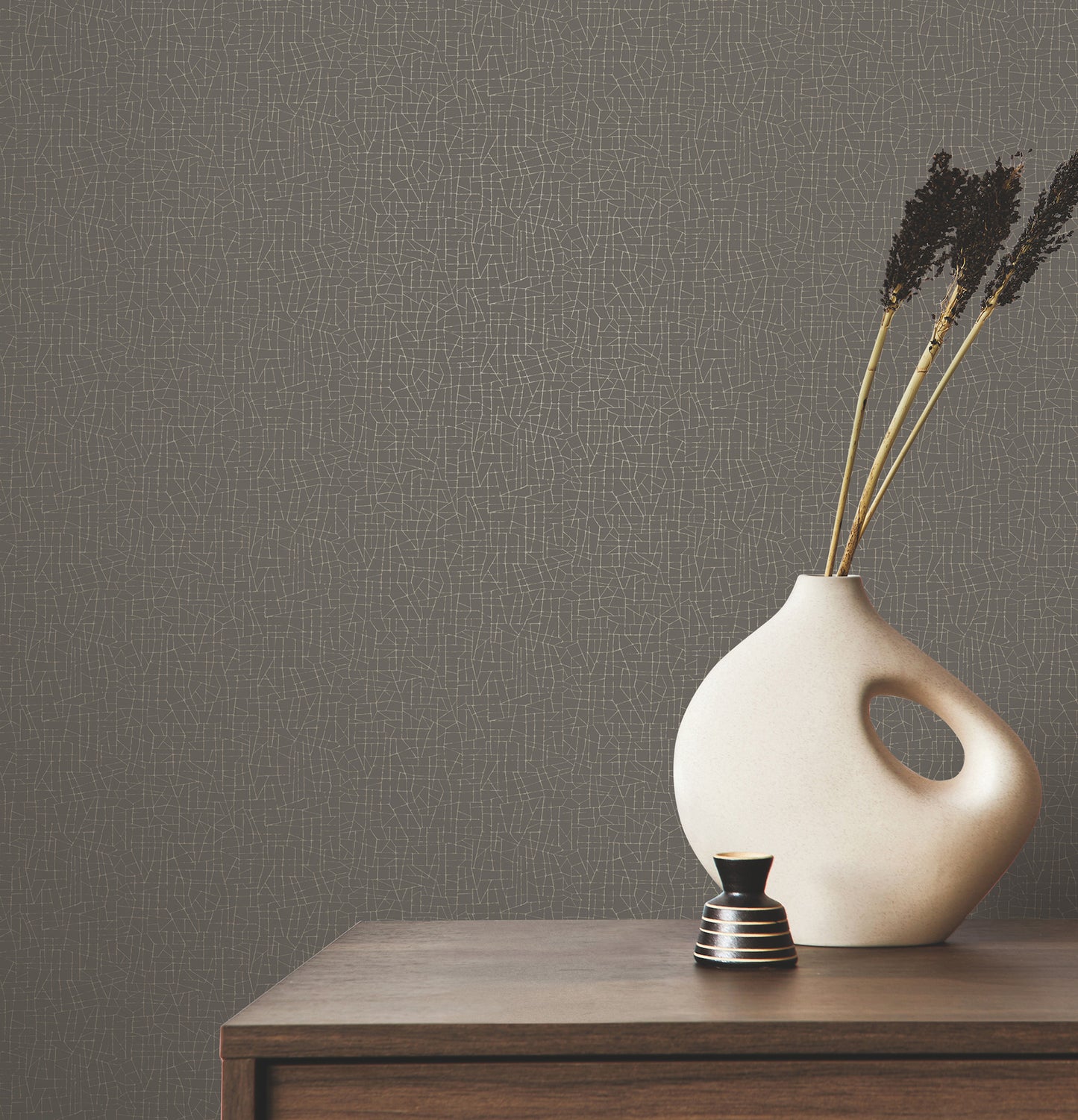 York Wallcoverings Warner Cary Stone Petite Maze Wallpaper Graphics Transitional Stone  Wallpaper - 4207-5413