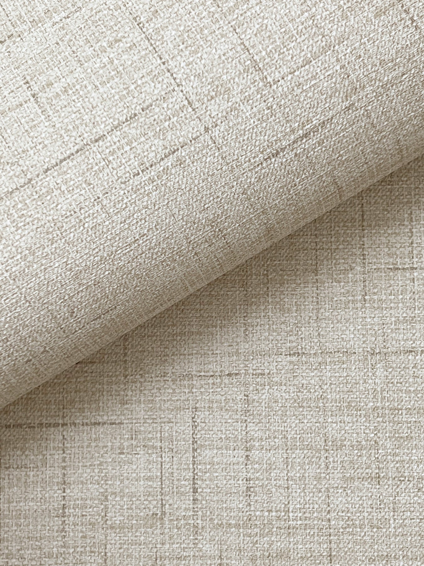 York Wallcoverings Warner Leon Beige Faux Fabric Wallpaper Graphics Transitional Beige  Wallpaper - 4207-5419