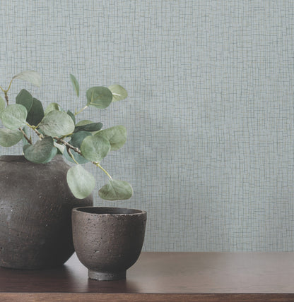 York Wallcoverings Warner Aden Light Blue Linear Abstract Wallpaper Abstract Transitional Light Blue  Wallpaper - 4207-5452