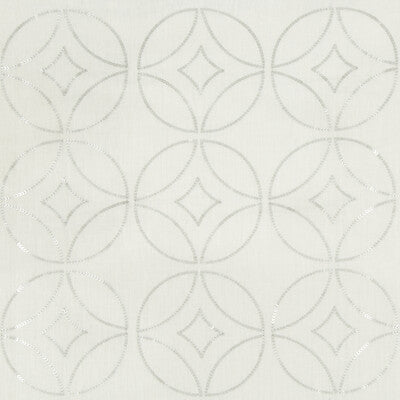 KRAVET DESIGN EMBROIDERY METALLIC WHITE,SILVER,   - 4208.11.0