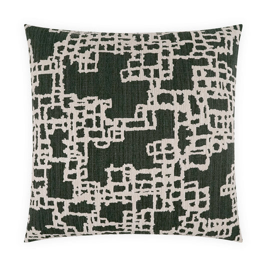 D.V. KAP HOME   24" x 24" Adessi Pillow - Charcoal Global, Abstract, Modern    - 4209-C-2424