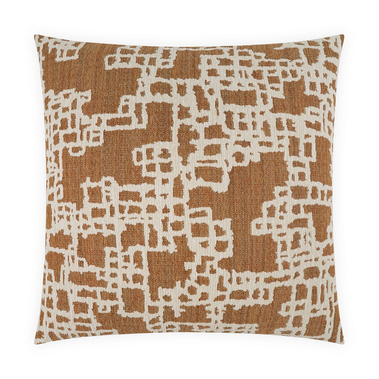 D.V. KAP HOME   24" x 24" Adessi Pillow - Terracotta Global, Abstract, Modern    - 4209-T-2424