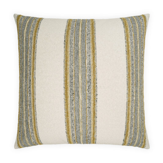 D.V. KAP HOME   24" x 24" Symi Pillow - Citrine Stripes    - 4210-C-2424