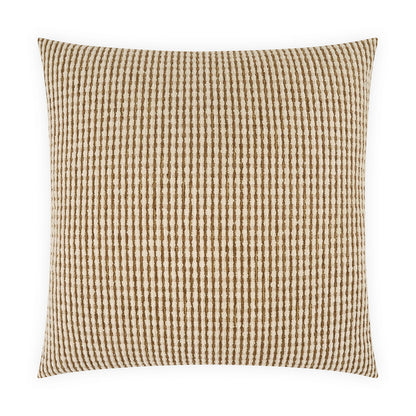 D.V. KAP HOME   24" x 24" Jabas Pillow - Cognac Stripes, Global    - 4213-C-2424