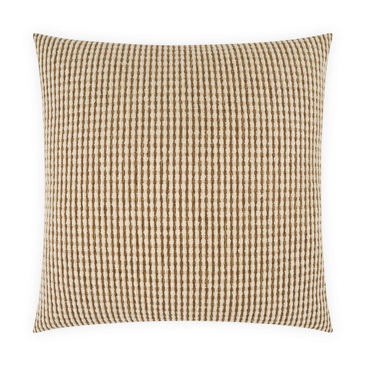 D.V. KAP HOME   24" x 24" Jabas Pillow - Cognac Stripes, Global    - 4213-C-2424
