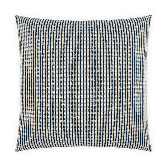 D.V. KAP HOME   24" x 24" Jabas Pillow - Navy Stripes, GLobal    - 4213-N-2424