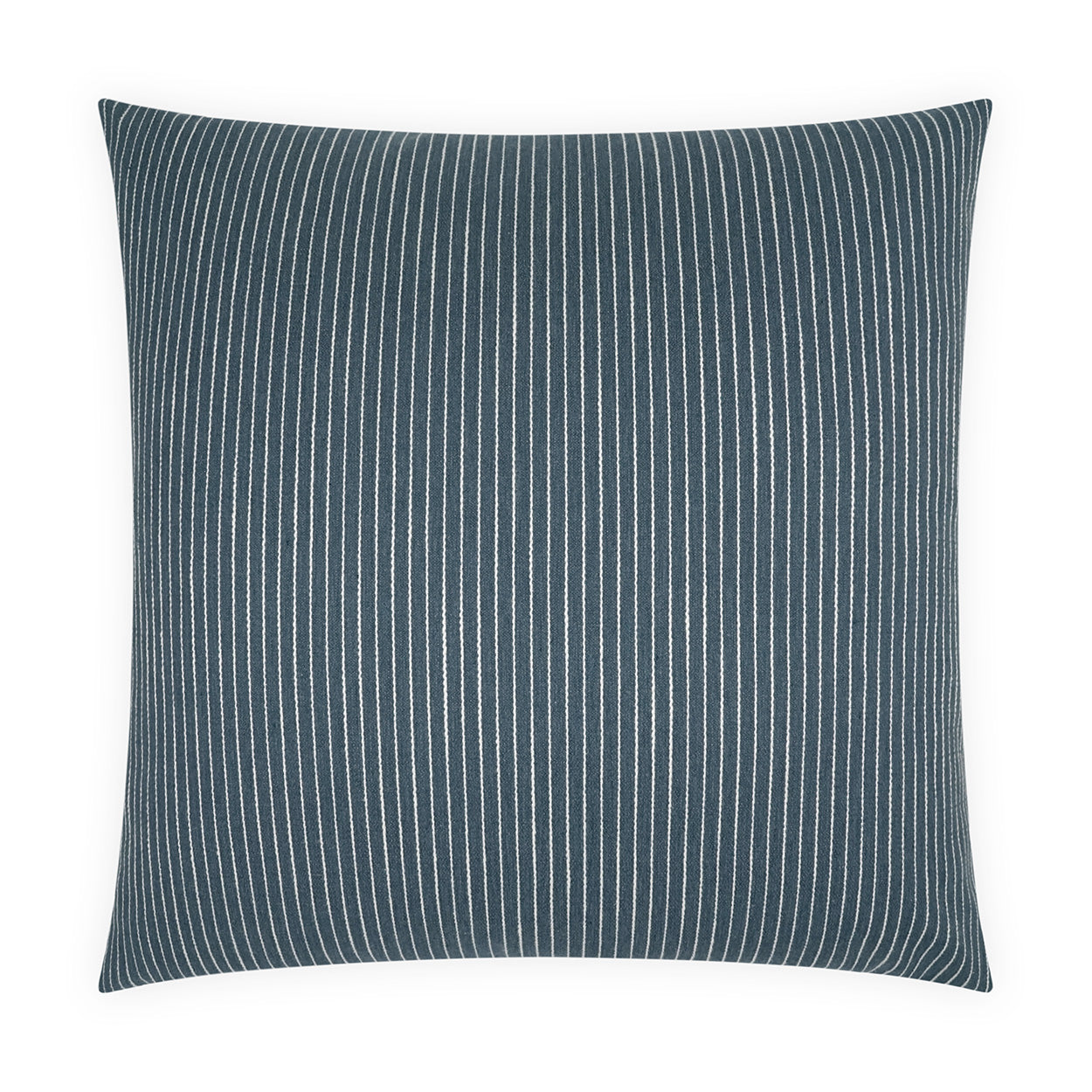 D.V. KAP HOME   24" x 24" Ahoy Pillow - Denim Stripes, Beach, Farmhouse    - 4214-D-2424