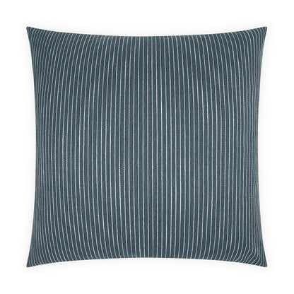 D.V. KAP HOME   24" x 24" Ahoy Pillow - Denim Stripes, Beach, Farmhouse    - 4214-D-2424