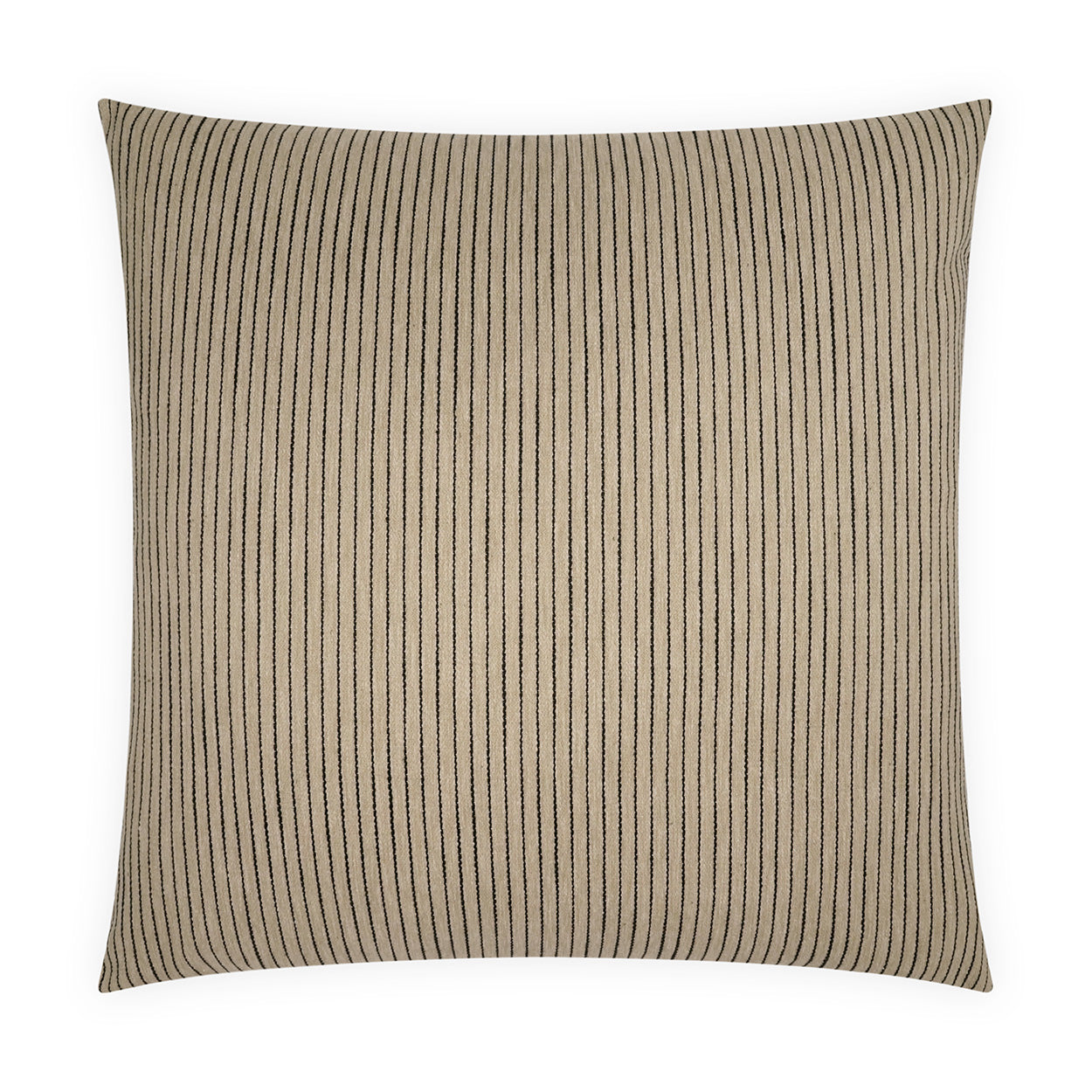 D.V. KAP HOME   24" x 24" Ahoy Pillow - Natural Stripes, Beach, Farmhouse    - 4214-N-2424