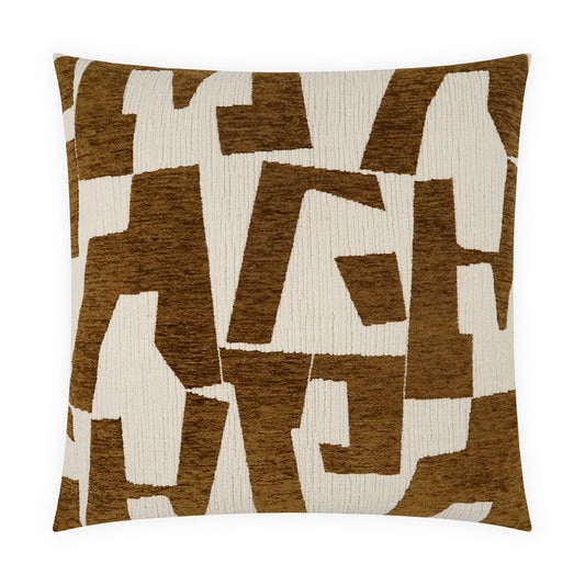 D.V. KAP HOME   24" x 24" Kerro Pillow - Bourbon Modern, Global, Abstract    - 4217-B-2424