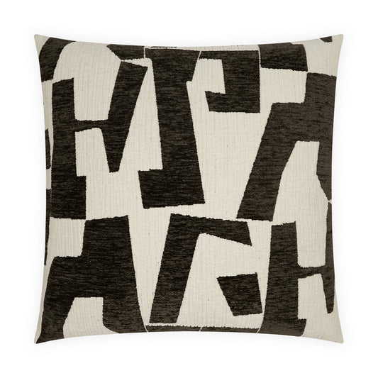 D.V. KAP HOME   24" x 24" Kerro Pillow - Espresso Modern, Global, Abstract    - 4217-E-2424