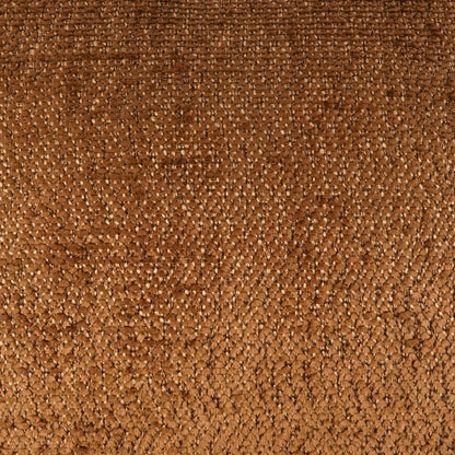 Copper solid knubby pillow with textured boucle fabric.