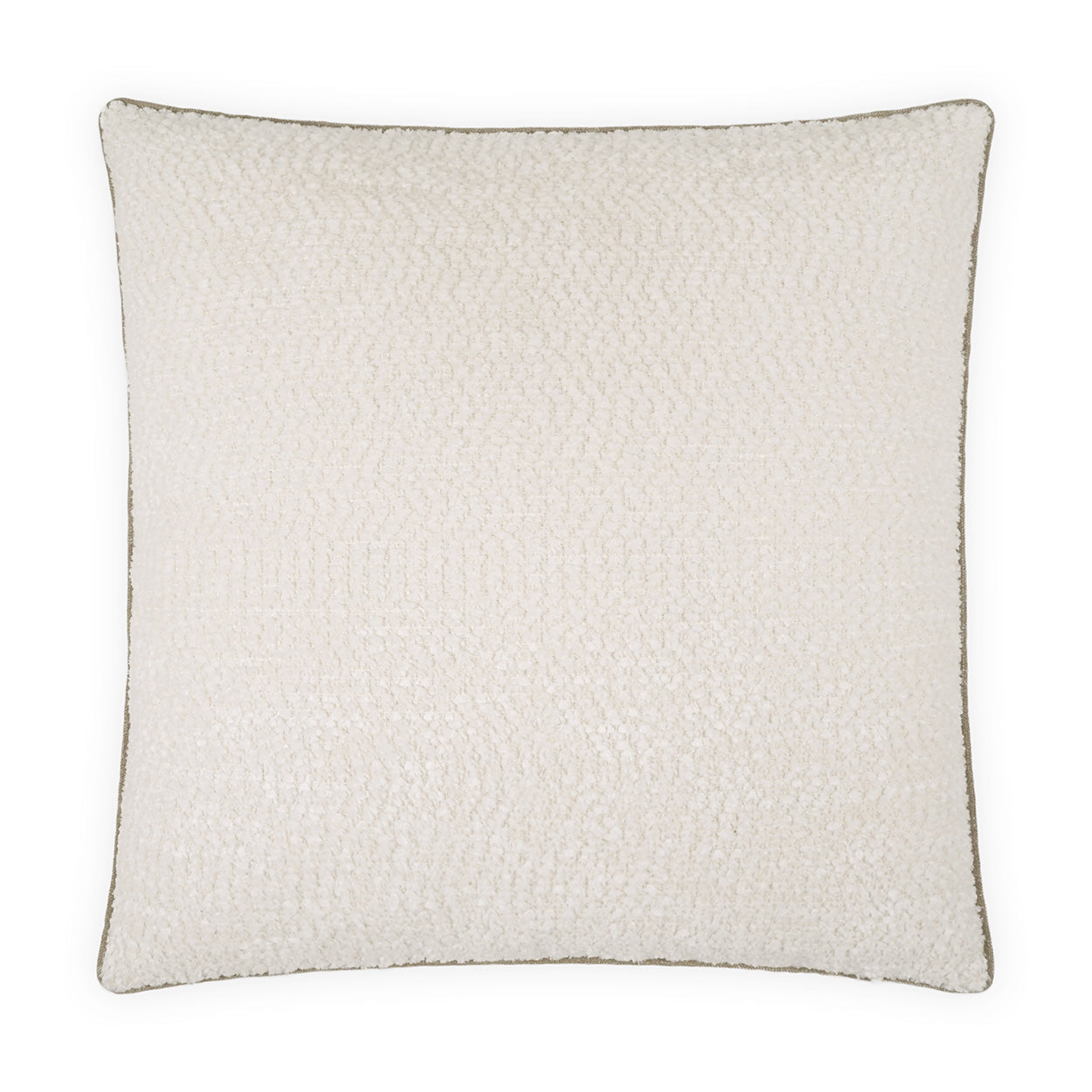 D.V. KAP HOME   24" x 24" Knubby Pillow - Ivory Solid, Textured    - 4220-I-2424