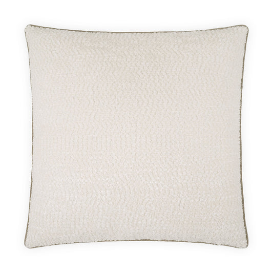 D.V. KAP HOME   24" x 24" Knubby Pillow - Ivory Solid, Textured    - 4220-I-2424