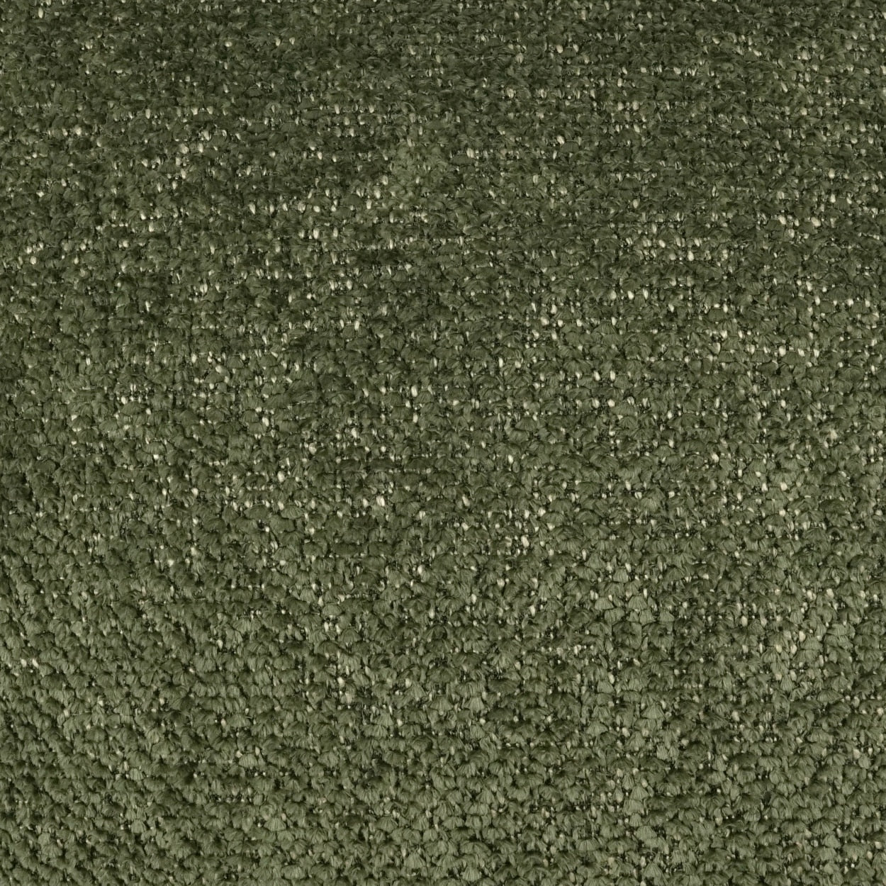 Olive green boucle fabric with dense loop texture; ideal upholstery or carpet.