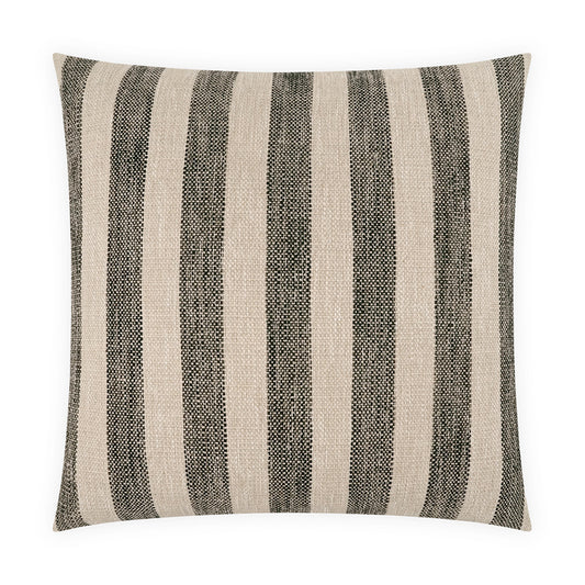 D.V. KAP HOME   24" x 24" Holton Pillow - Peppercorn Stripes, Beach    - 4221-P-2424