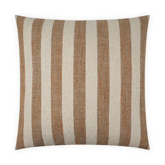 D.V. KAP HOME   24" x 24" Holton Pillow - Spice Stripes, Beach    - 4221-S-2424