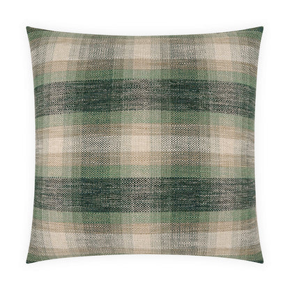 D.V. KAP HOME   24" x 24" Ouray Pillow - Aegean Plaid - Check, Traditional, Farmhouse    - 4222-A-2424