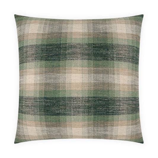 D.V. KAP HOME   24" x 24" Ouray Pillow - Aegean Plaid - Check, Traditional, Farmhouse    - 4222-A-2424