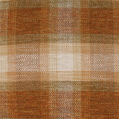 D.V. KAP HOME   24" x 24" Ouray Pillow - Copper Plaid - Check, Traditional, Farmhouse    - 4222-C-2424