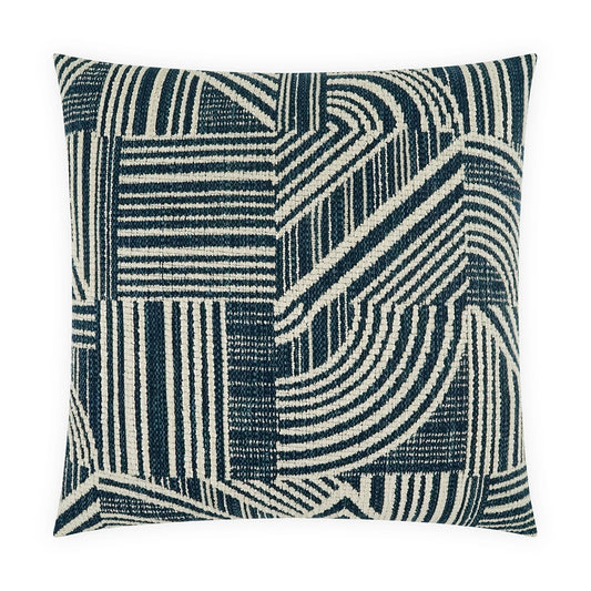 D.V. KAP HOME   24" x 24" Zaria Pillow - Azure Modern, Global, Abstract    - 4223-A-2424