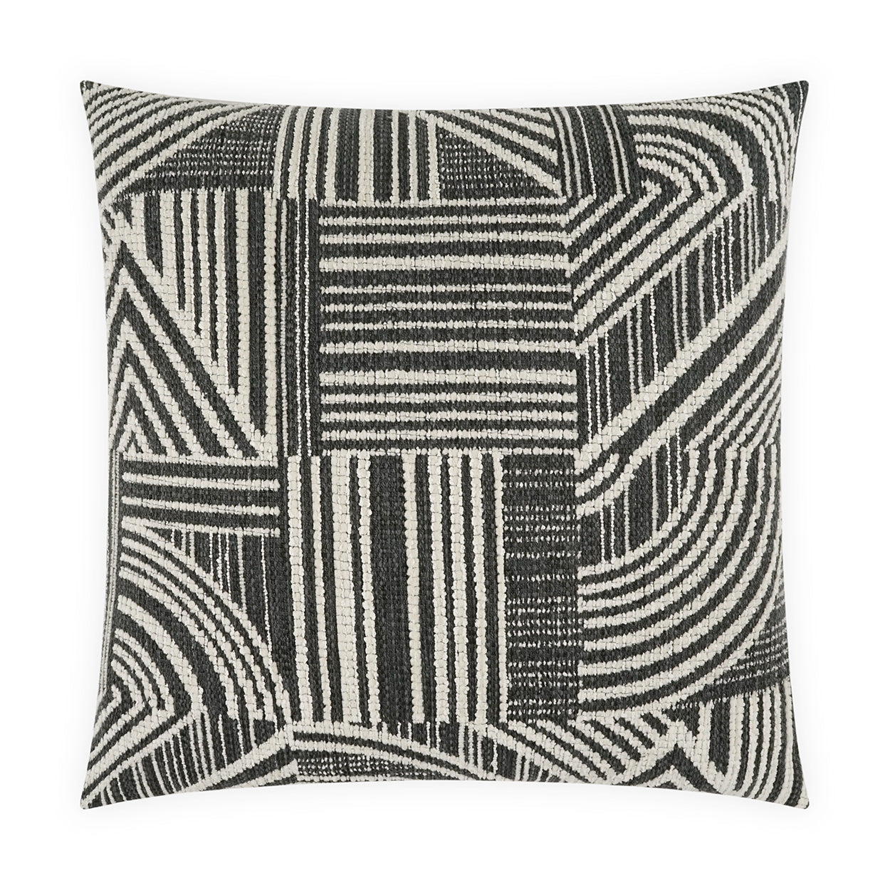 D.V. KAP HOME   24" x 24" Zaria Pillow - Charcoal Modern, Global, Abstract    - 4223-C-2424