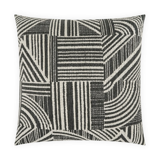 D.V. KAP HOME   24" x 24" Zaria Pillow - Charcoal Modern, Global, Abstract    - 4223-C-2424