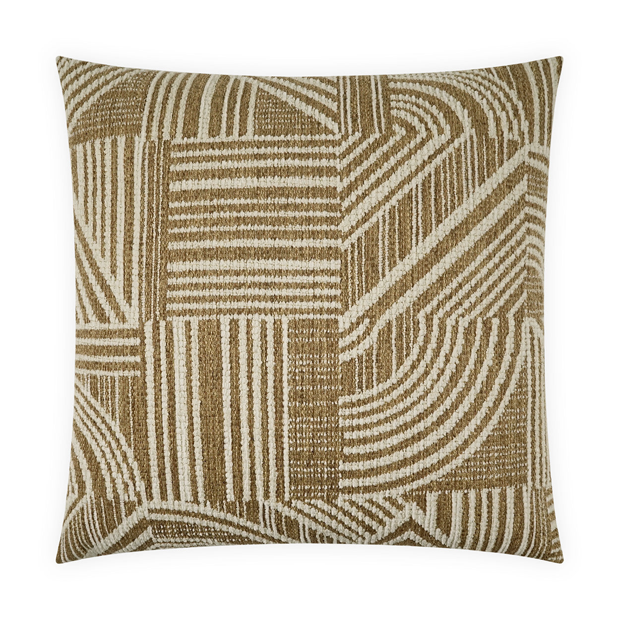 D.V. KAP HOME   24" x 24" Zaria Pillow - Wheat Modern, Global, Abstract    - 4223-W-2424