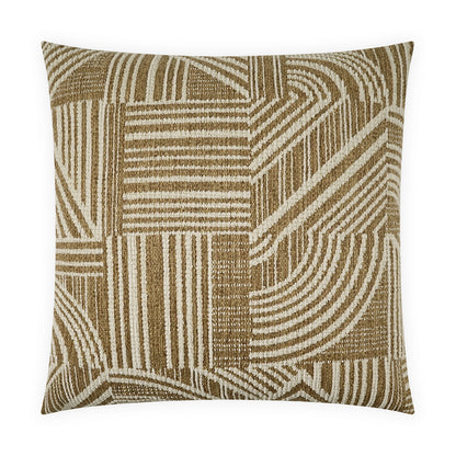 D.V. KAP HOME   24" x 24" Zaria Pillow - Wheat Modern, Global, Abstract    - 4223-W-2424