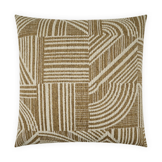 D.V. KAP HOME   24" x 24" Zaria Pillow - Wheat Modern, Global, Abstract    - 4223-W-2424