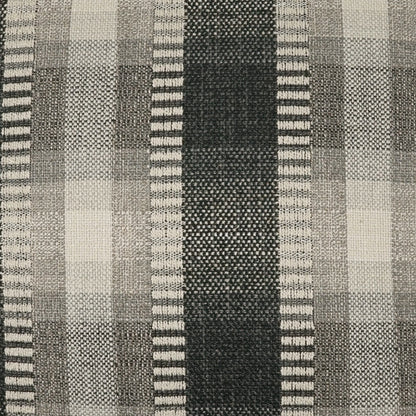 D.V. KAP HOME   24" x 24" Evan Pillow - Charcoal Plaid - Check, Traditional, Farmhouse    - 4224-C-2424