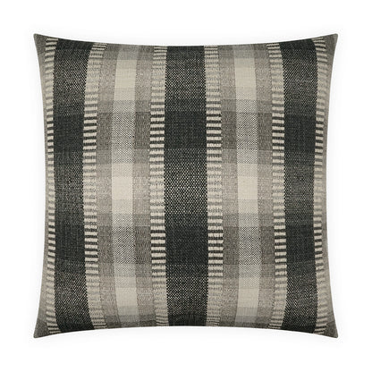D.V. KAP HOME   24" x 24" Evan Pillow - Charcoal Plaid - Check, Traditional, Farmhouse    - 4224-C-2424
